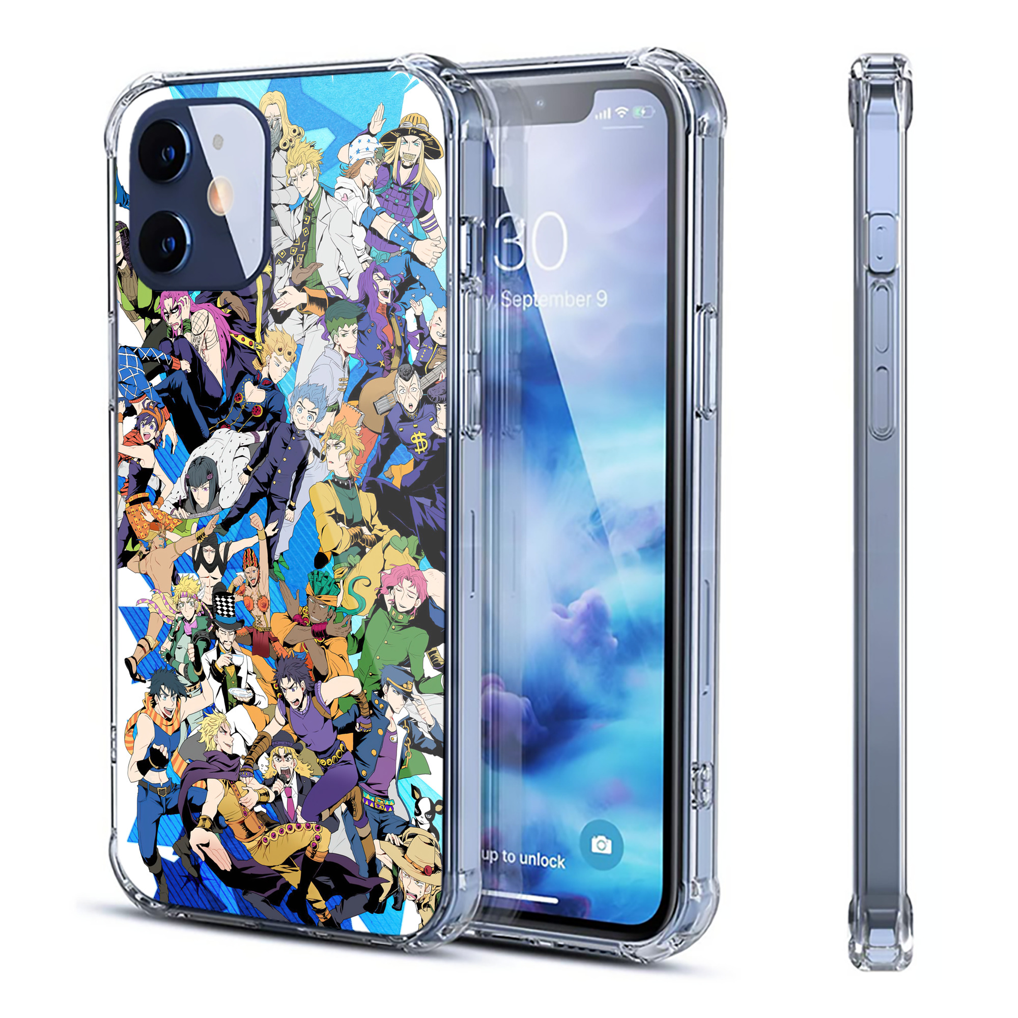 （画像用） ジョジョの奇妙な冒険 JoJo's Bizarre Adventure 【iPhone 12シリーズ対応】透明スマホケース（クリアソフトケース）
